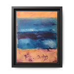 SeaFoam and Sand Framed Canvas Art
