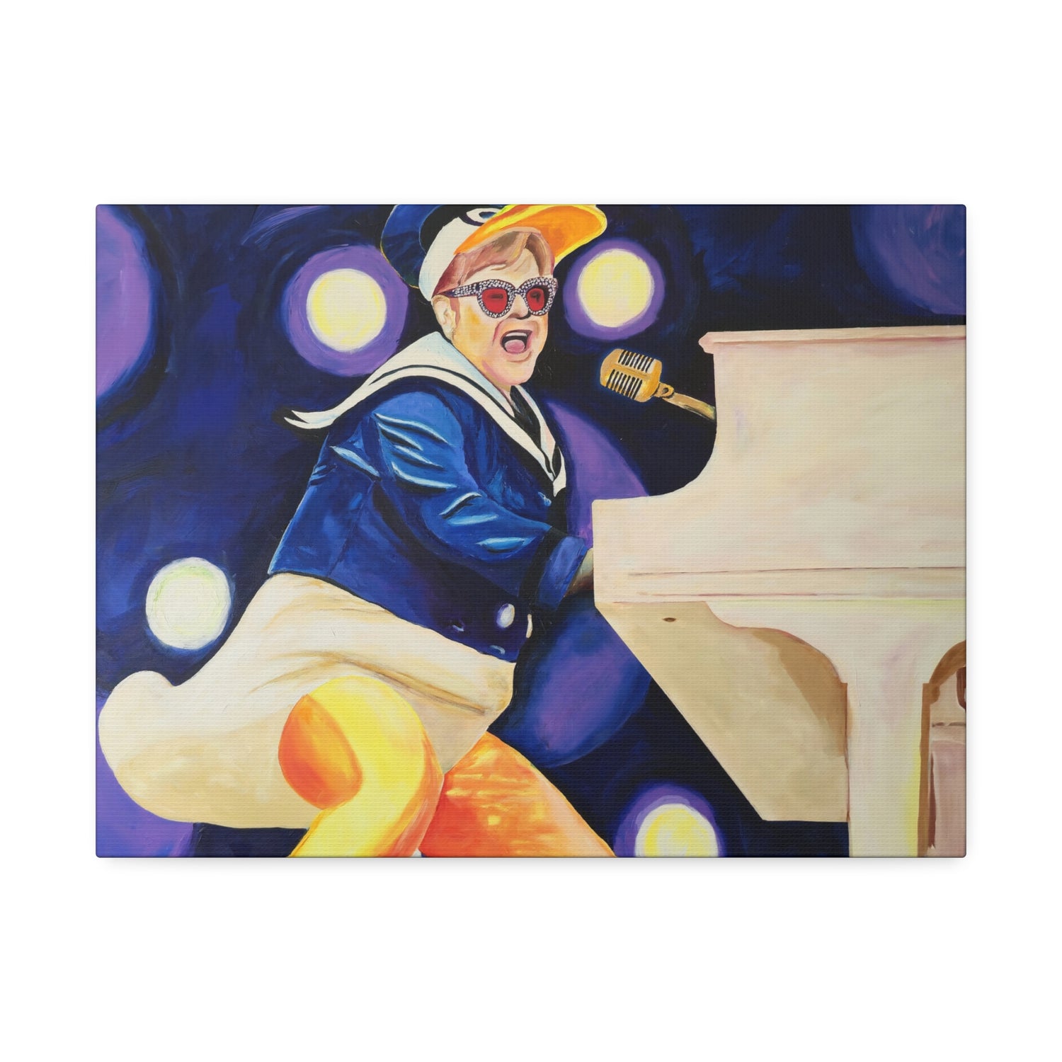 Rocket Quack. A Feathered Tribute to the King of Keys Canvas Stretched, 1.5''