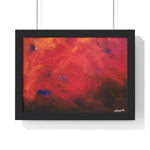 Abstract Red Horizontal Framed Poster | Modern Wall Art for Home Decor