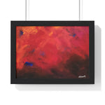 Abstract Red Horizontal Framed Poster | Modern Wall Art for Home Decor