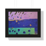 On the Lake Its Raining — Framed Art Print