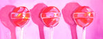 Lollipop lineup, triple sweet-print art