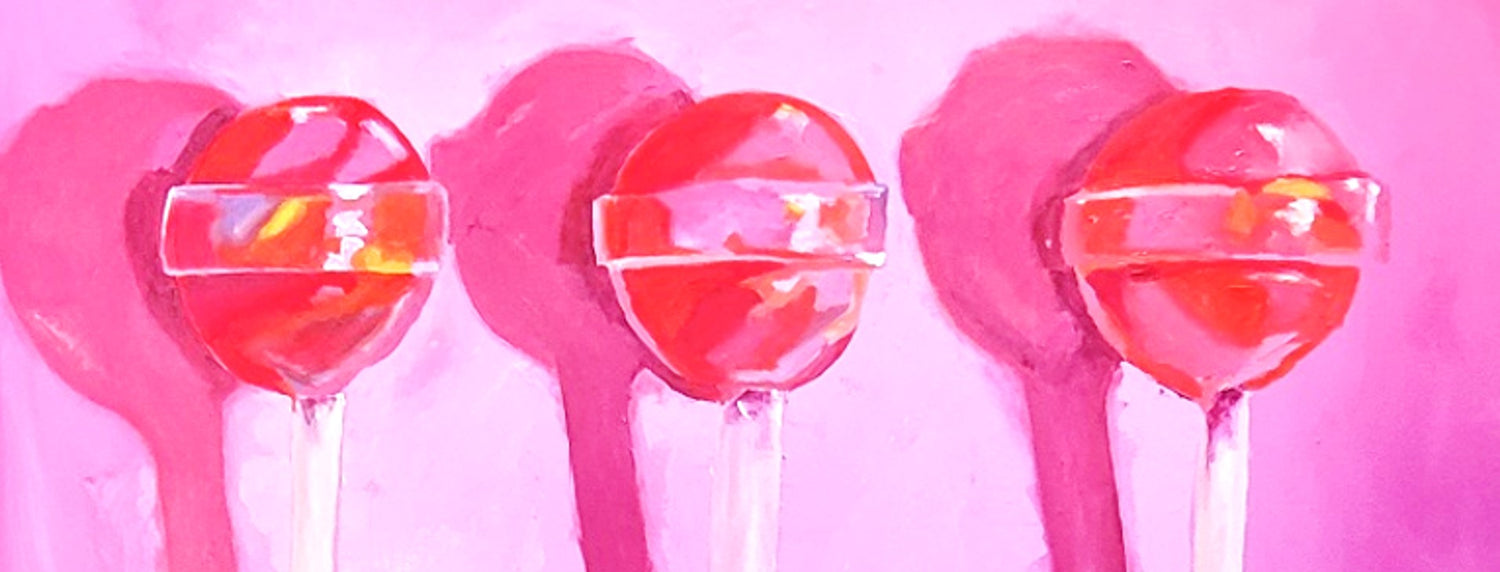 Lollipop lineup, triple sweet.