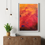 Passion's embrace - red abstract