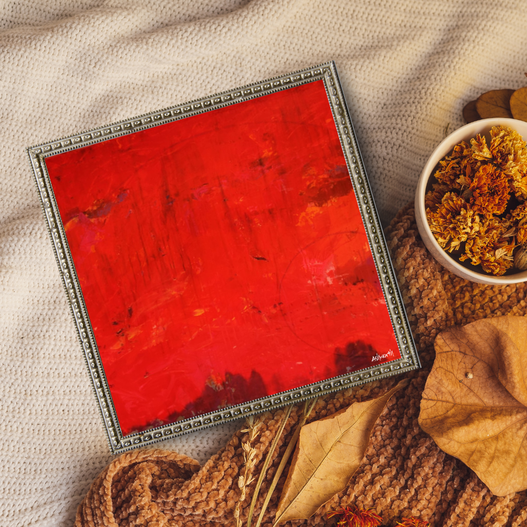 Flaming love. red abstract