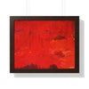 Flaming love. red abstract #5 Framed Poster