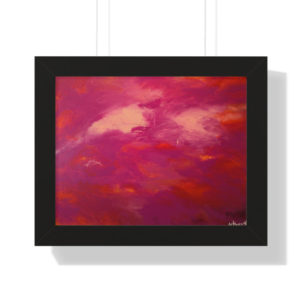 Crimson And Rose — Framed Art Print