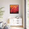 Red Hot Heart Framed Canvas Art