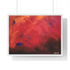 Abstract Red Horizontal Framed Poster | Modern Wall Art for Home Decor