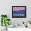 On the Lake Its Raining — Framed Art Print