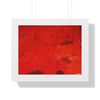 Flaming love. red abstract #5 Framed Poster