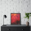 Vibrant Abstract Framed Poster Art for Home Decor  16" x 20" (vertical) frame on the table