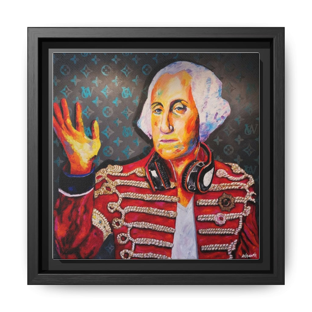 George Washington Rocks Framed Canvas Art