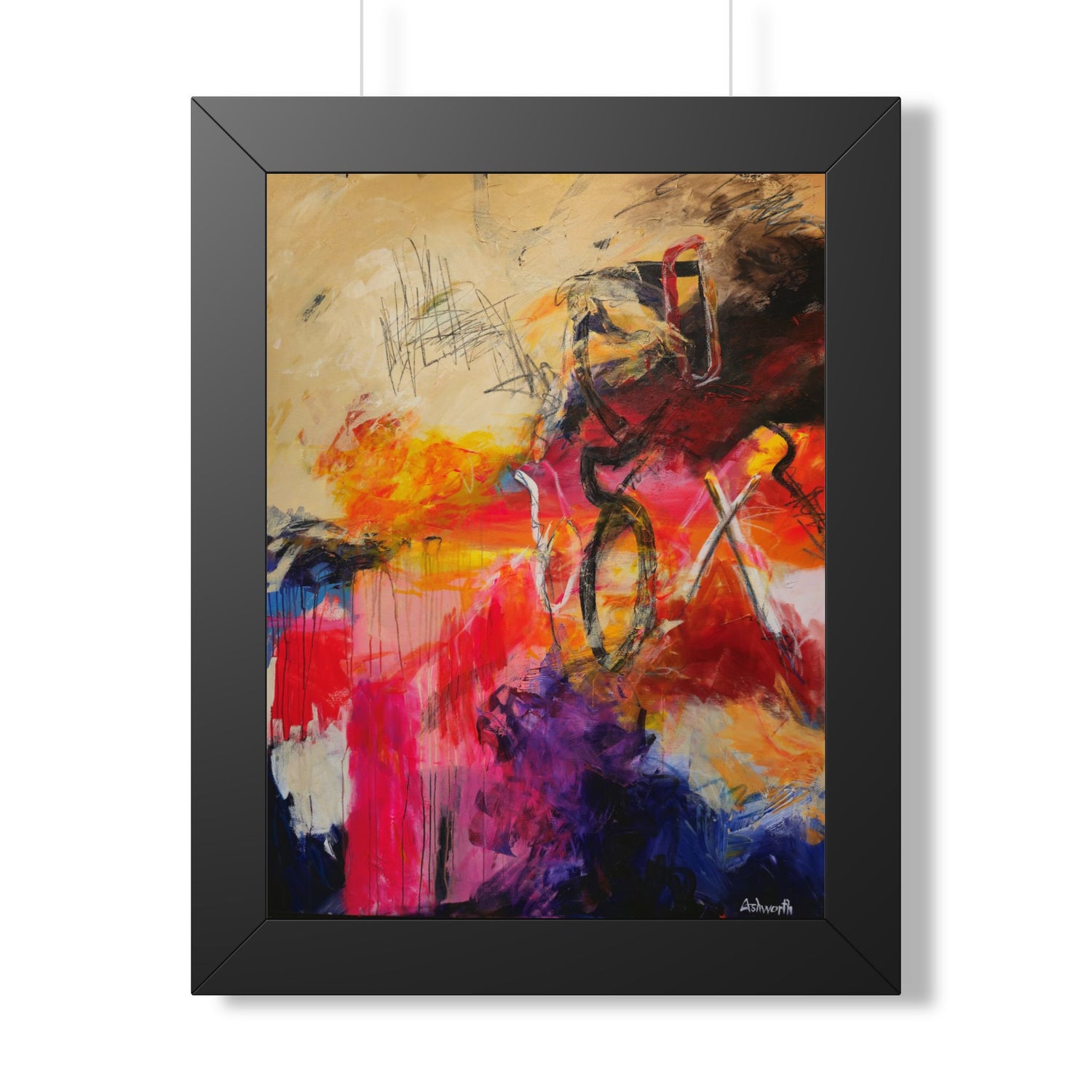 Ancient Marks (Abstract) — Framed Art Print