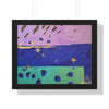 On the Lake Its Raining — Framed Art Print