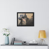 Chasing Shadows-Happy Dog Running — Framed Art Print