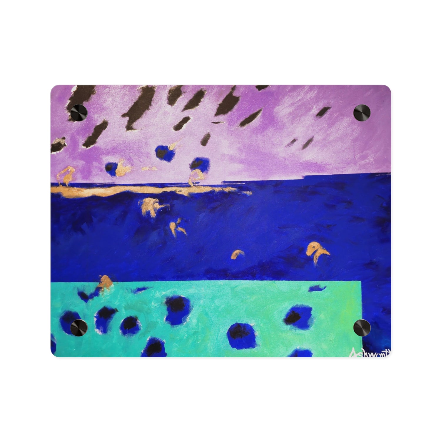 On the Lake Its Raining — Acrylic Print