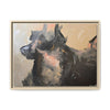 Chasing Shadows-Happy Dog Running Framed Canvas Art