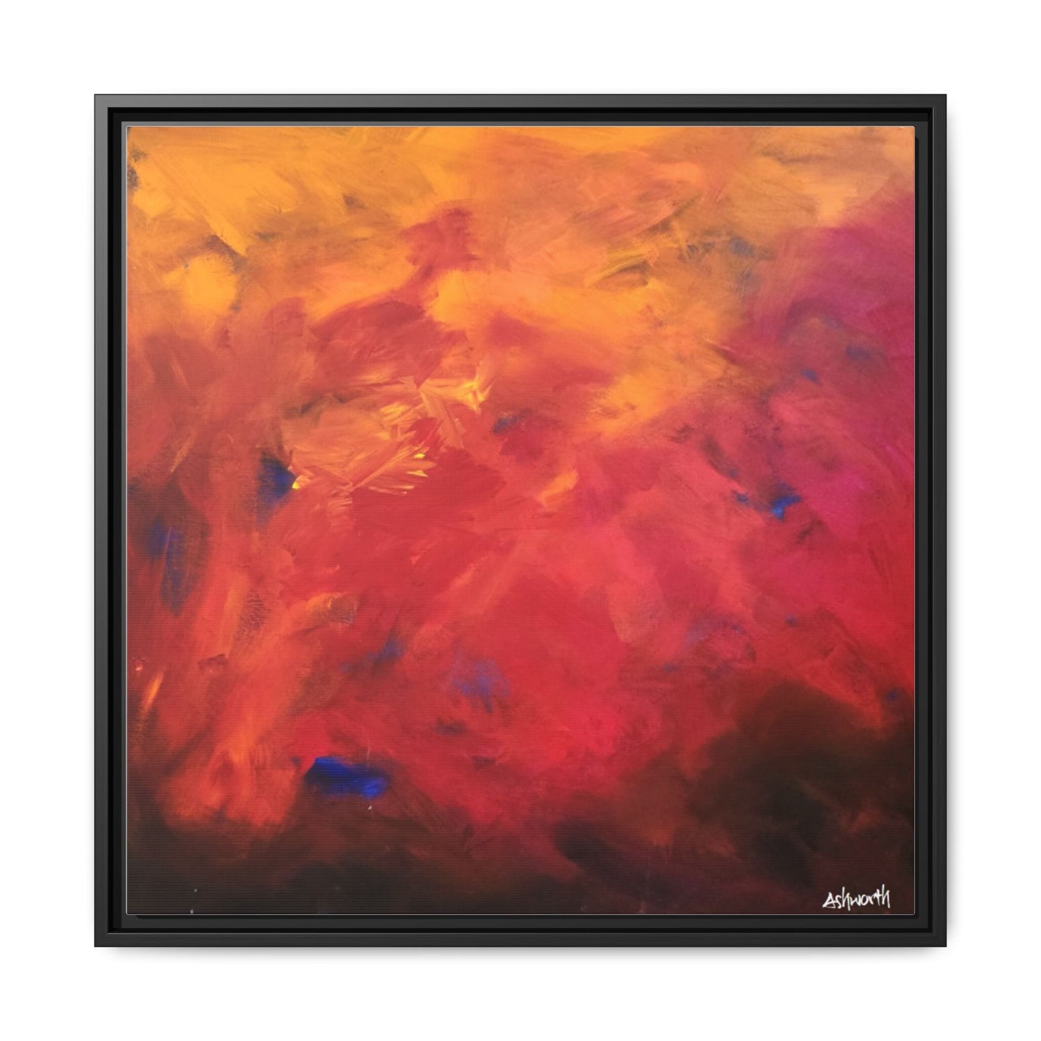 Red Hot Heart Framed Canvas Art