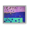 On the Lake Its Raining Framed  Canvas Art