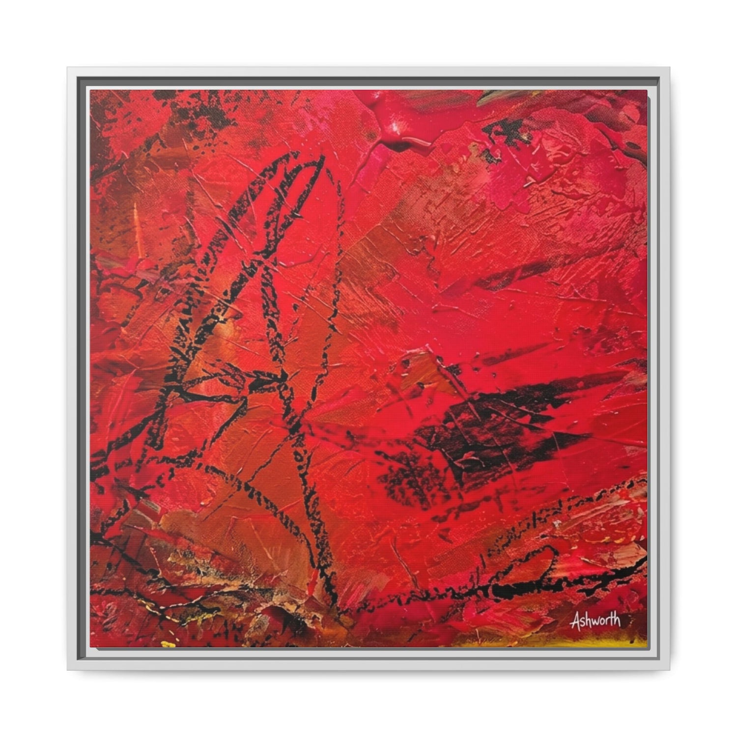 I WAS HERE - Framed Canvas Art