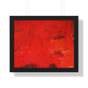 Flaming love. red abstract #5 Framed Poster