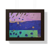On the Lake Its Raining — Framed Art Print