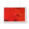 Flaming love. red abstract #5 Framed Poster
