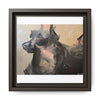 Chasing Shadows-Happy Dog Running Framed Canvas Art