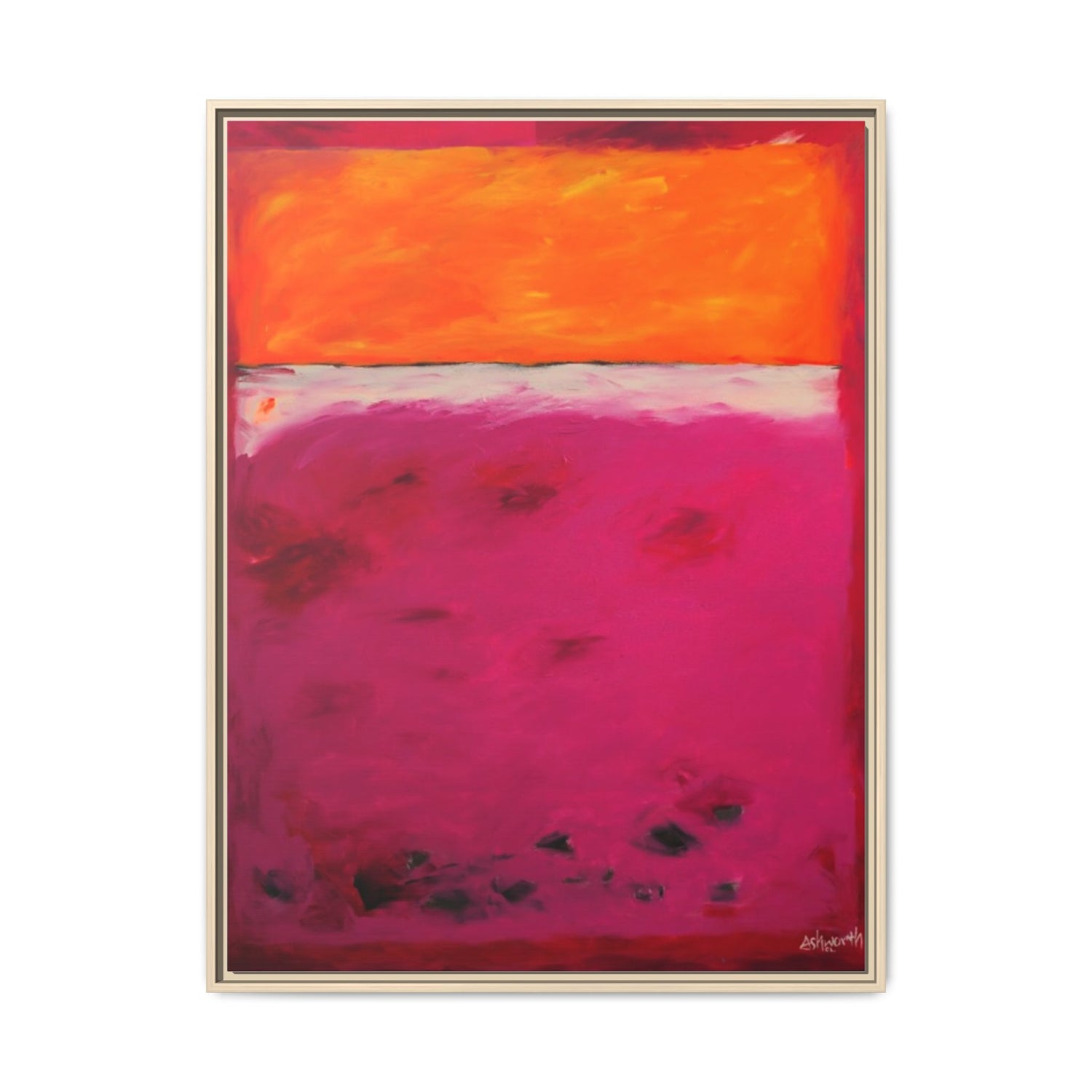 Crimson Orange Skies Framed Canvas Art