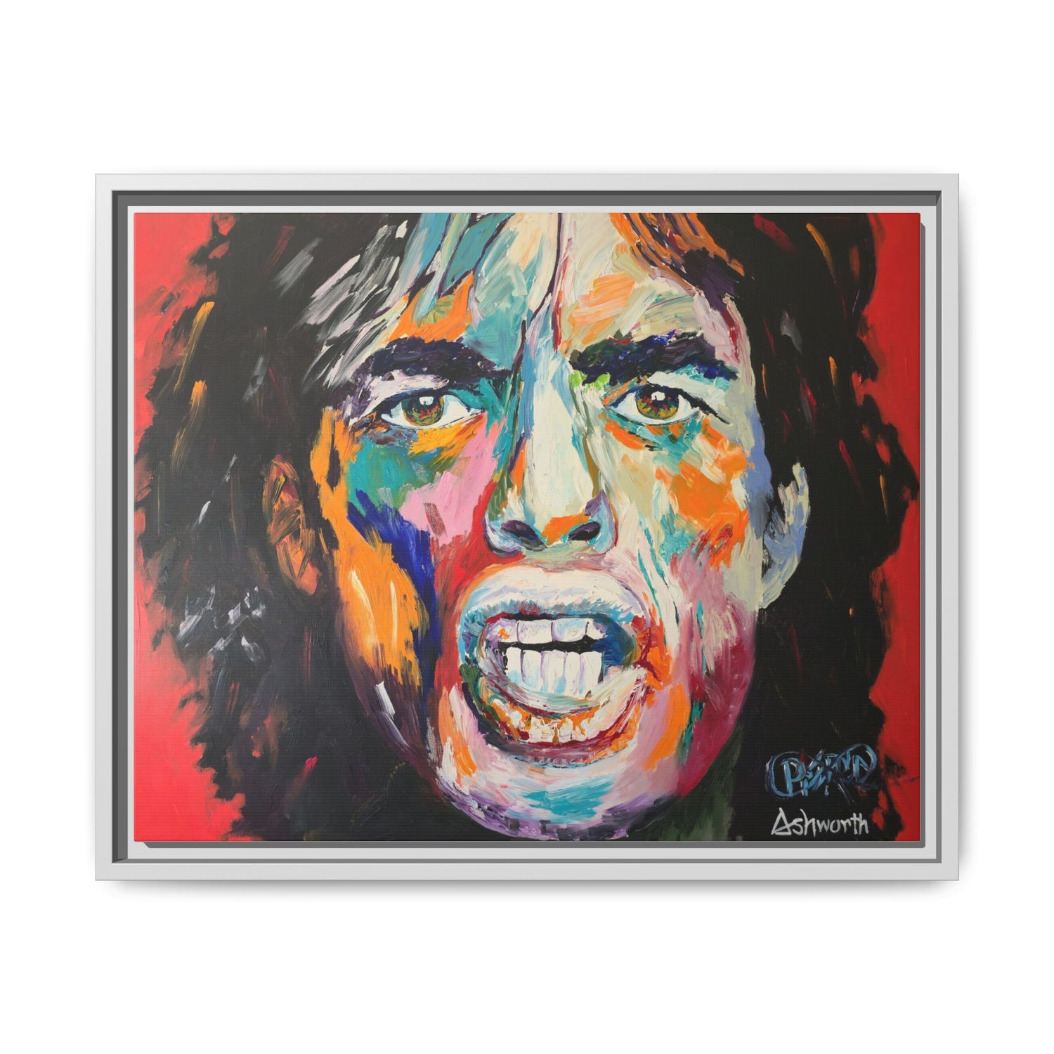 SIr Mick Straordinary Framed Canvas Art