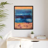 SeaFoam and Sand Framed Canvas Art