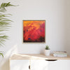 Red Hot Heart Framed Canvas Art