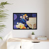 Rocket Quack. A Feathered Tribute to the King of Keys Framed Canvas