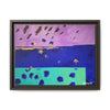 On the Lake Its Raining Framed  Canvas Art