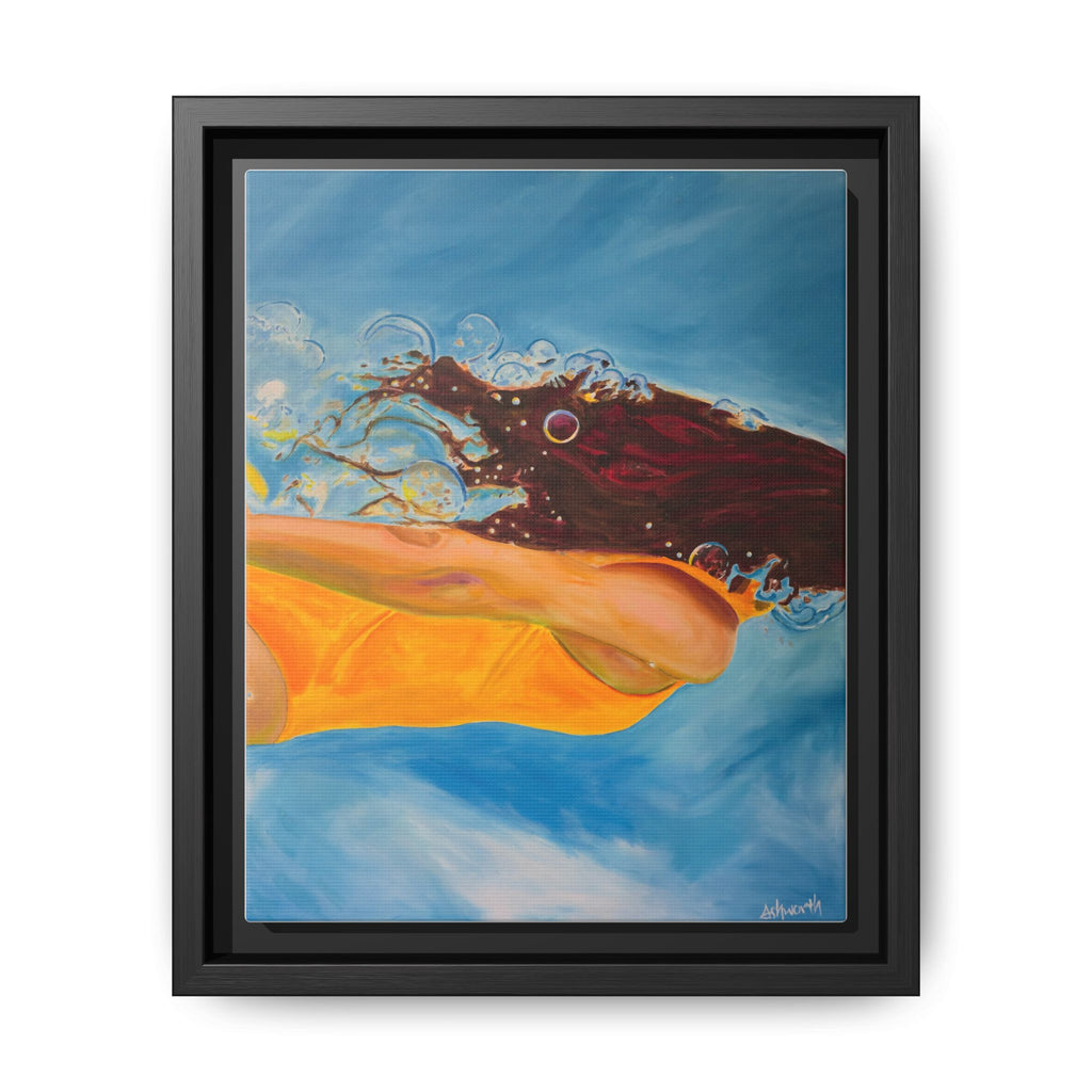Swimmer Girl #1 Framed Canvas Art