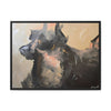Chasing Shadows-Happy Dog Running Framed Canvas Art