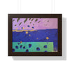 On the Lake Its Raining — Framed Art Print