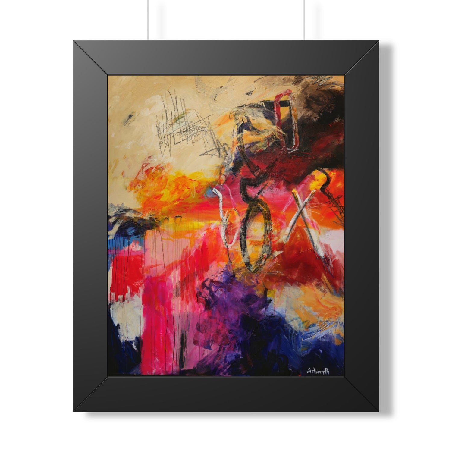 Ancient Marks (Abstract) — Framed Art Print