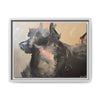 Chasing Shadows-Happy Dog Running Framed Canvas Art