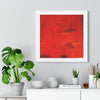 Flaming love. red abstract #5 Framed Poster
