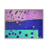 On the Lake Its Raining Framed  Canvas Art