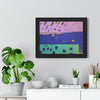 On the Lake Its Raining — Framed Art Print