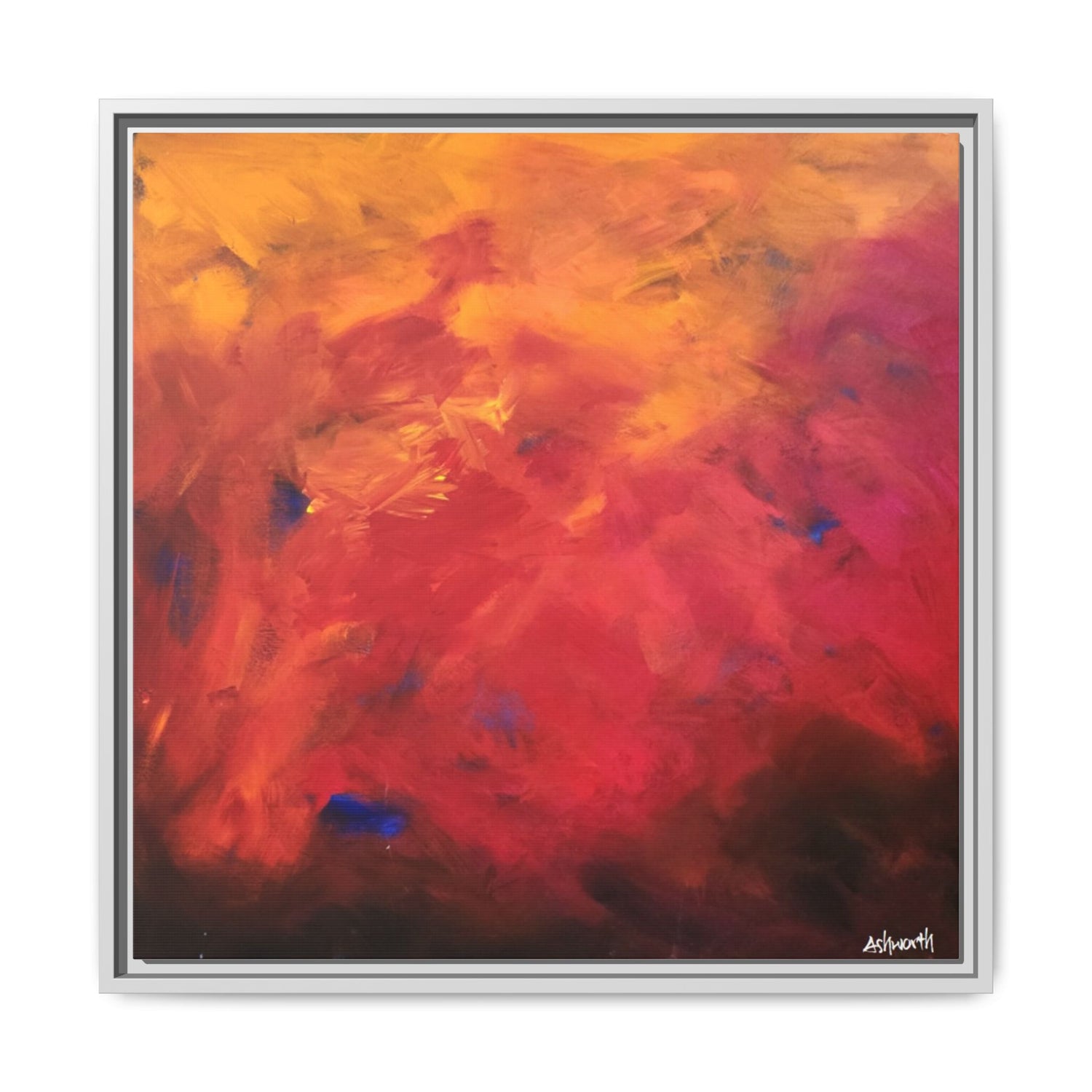 Red Hot Heart Framed Canvas Art