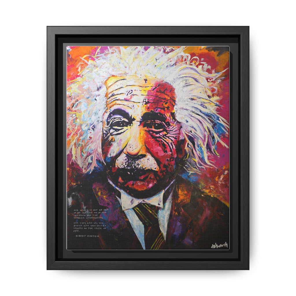 Quantum Genius Albert EInstein Framed  Canvas Art
