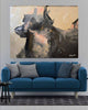 Chasing Shadows-Happy Dog Running - Premium Matte Posters