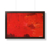 Flaming love. red abstract #5 Framed Poster