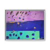On the Lake Its Raining Framed  Canvas Art