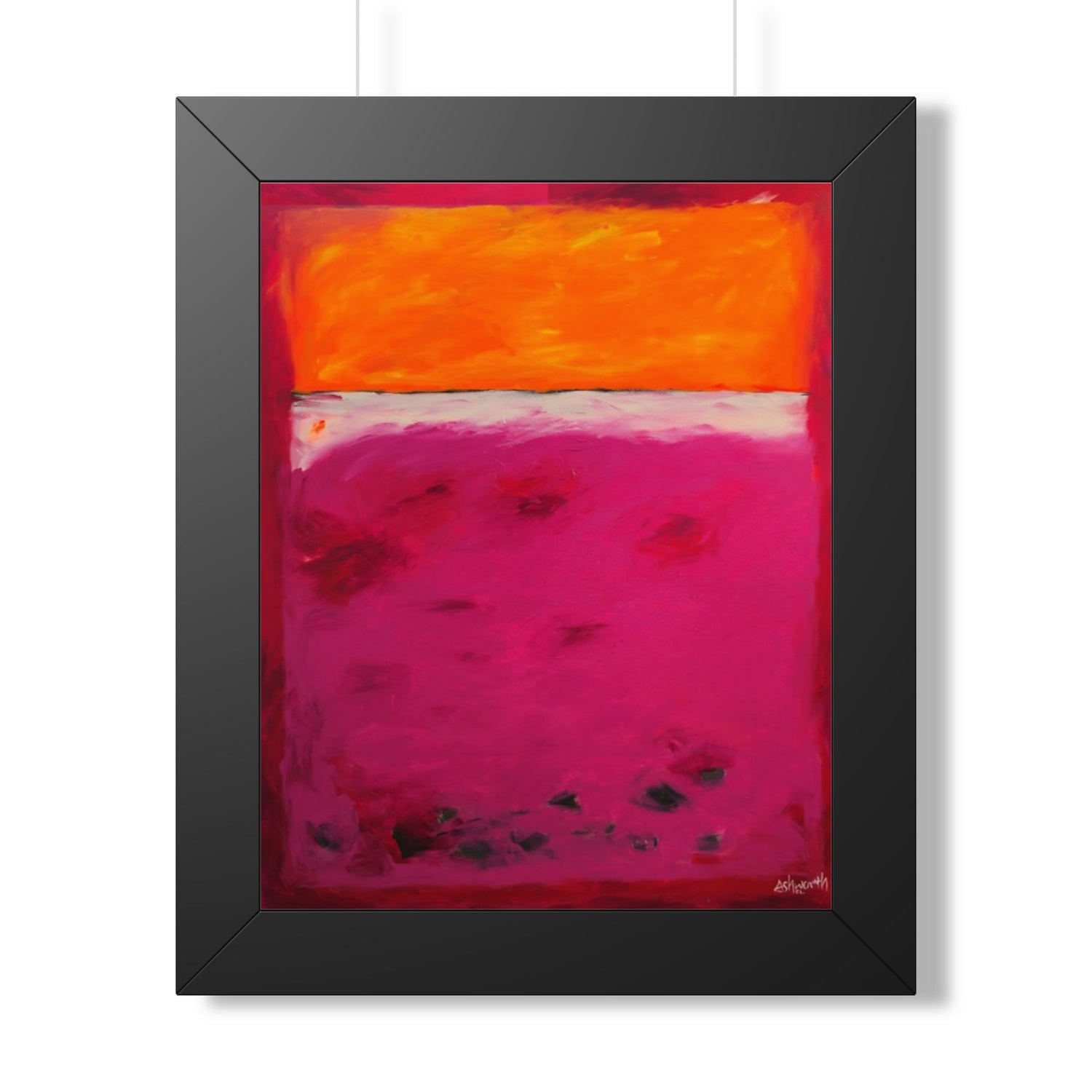 Crimson Orange Skies — Framed Art Print