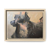 Chasing Shadows-Happy Dog Running Framed Canvas Art